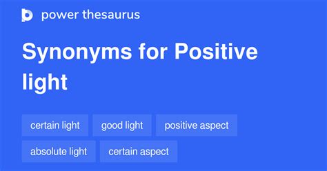 positive light synonym.